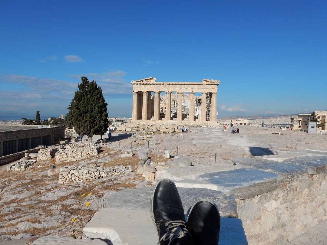 Athens by train - On top at the Acropolis