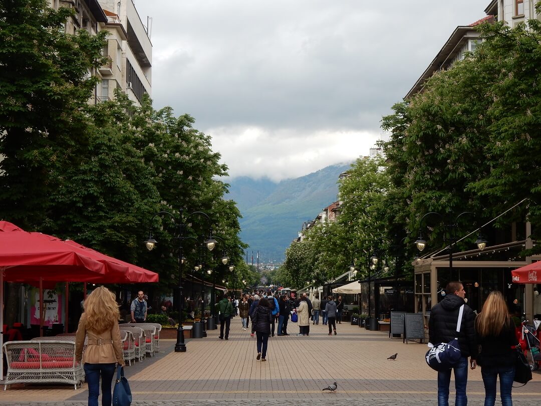 Interrail reservations in Bulgaria - Sofia Shopping Street