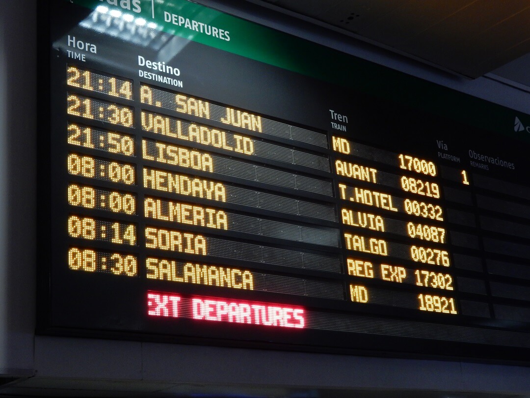 Night-Trains in Spain - Departures