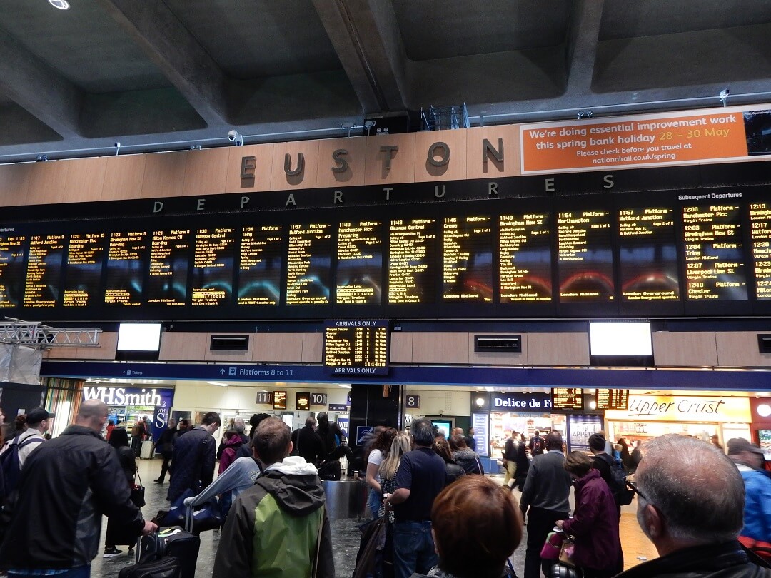 Night-Trains in The United Kingdom - Departures at London Euston