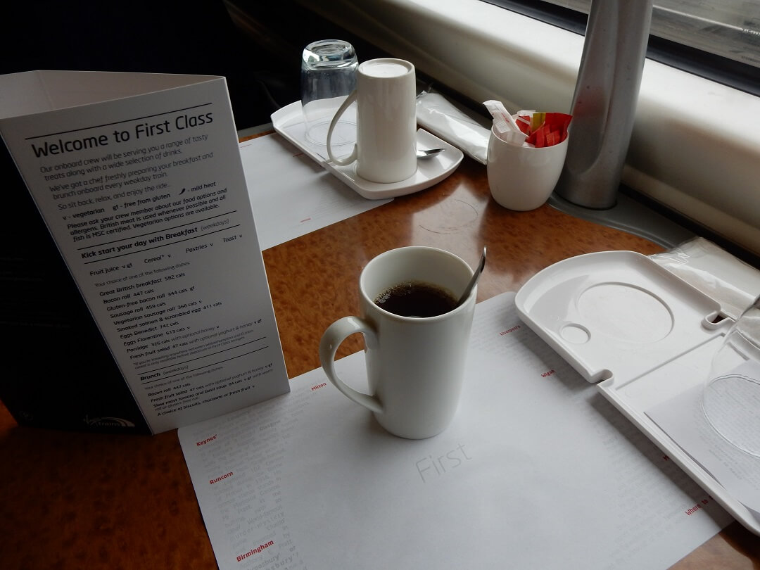 Night-Trains in The United Kingdom - First class complimentary snacks and beverages