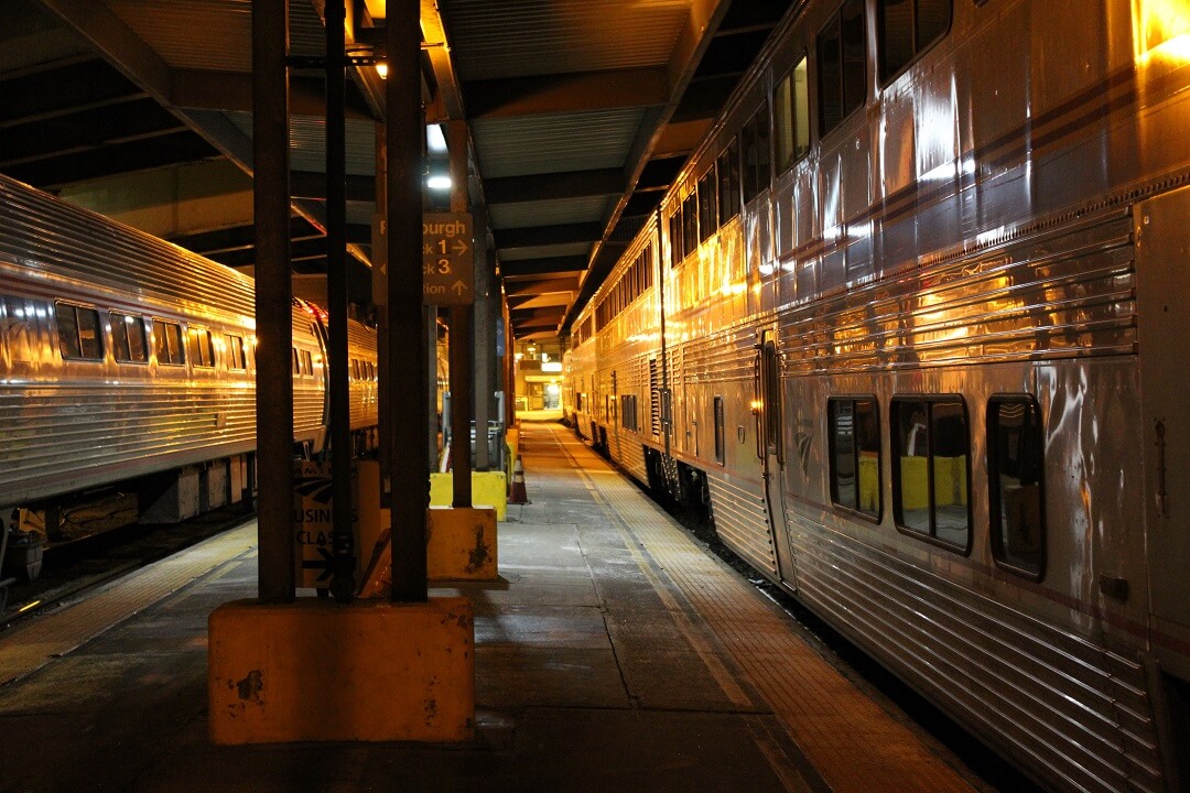Washington D.C. by train - The Amtrak train towards Chicago